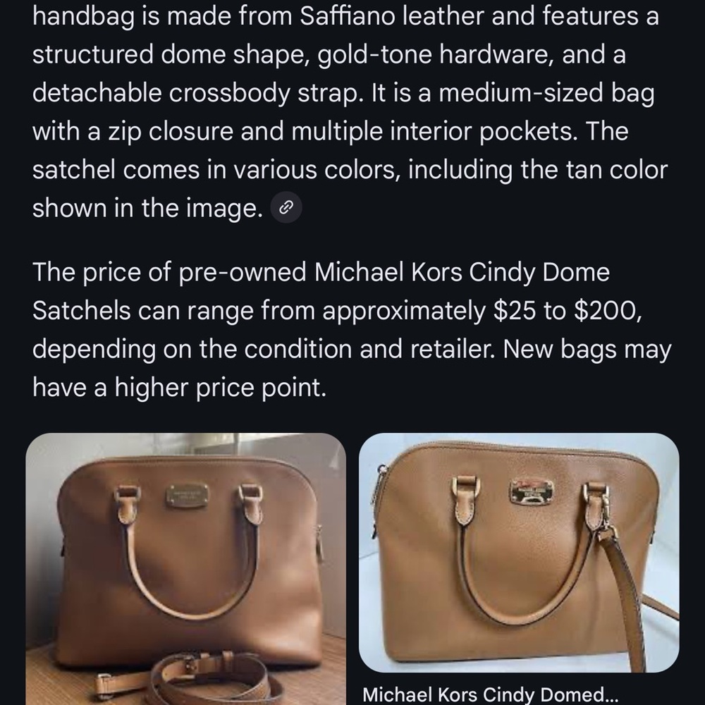 Michael Kors Beige Interior Satchel with Gold Accents